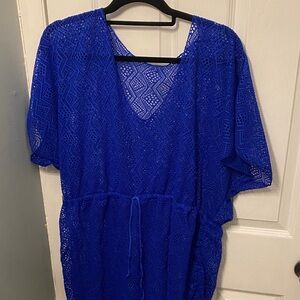 SHEIN Royal Blue Crochet Swim Cover-Up